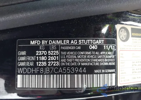 2012 Mercedes-Benz E 350 4Matic from USA, damaged, VIN WDDHF8JB7CA553944